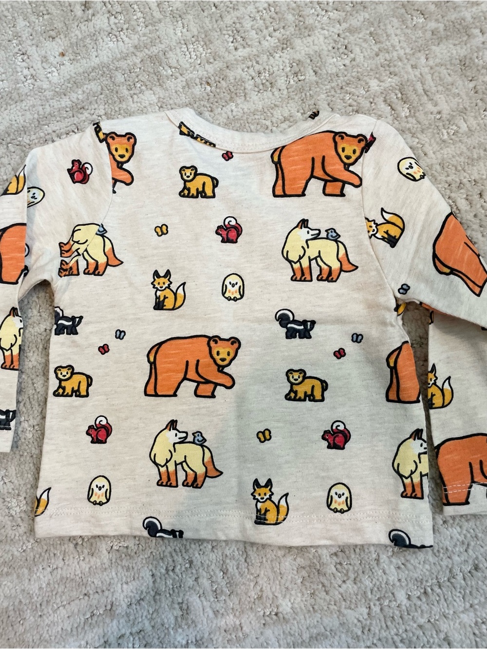 Monica + Andy Organic Cotton Long Sleeve Crewneck Tee Forest Friends